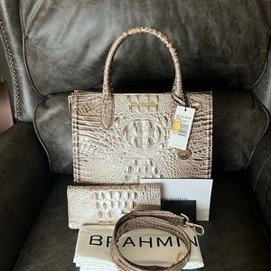 NWT Brahmin Caroline bag w/Ady wallet in Alabaster